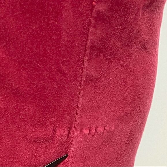 7 For All Mankind Gwenevere Twill Skinny Jeans Bright Burgundy Red Size 28 - Picture 7 of 15